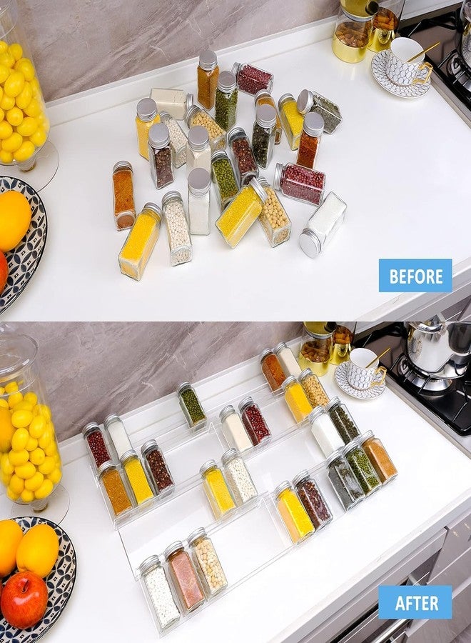 MUGATH 8 tier Spice Drawer Organizer Insert, Acrylic Spice Rack Organizer,Spice Bottle Organizer For Kitchen Drawer, Kitchen Masala Rack,Seasoning Jar Holder - Image 3