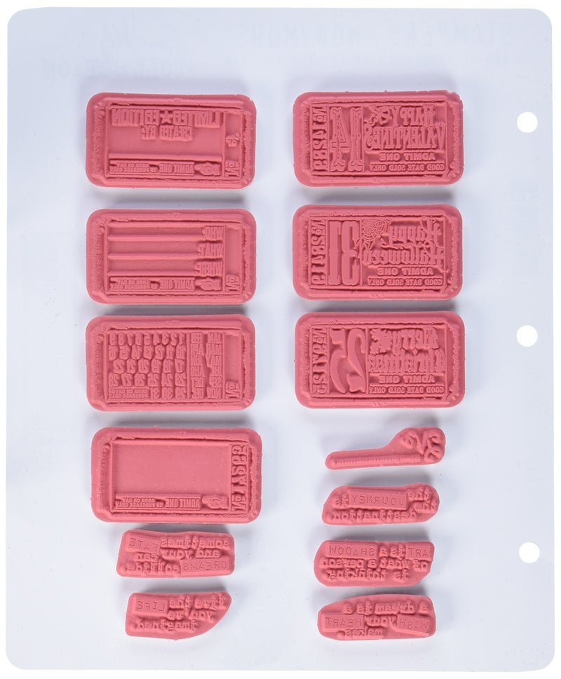 Stampers Anonymous Tim Holtz Large Cling Rubber Stamp Set, Odds and Ends - Image 2