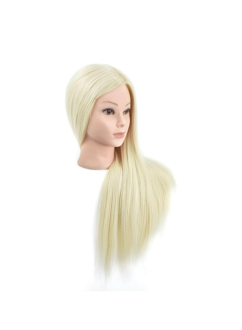 إستيل رأس عارضة أزياء، شعر طويل 26 بوصة لتصفيف الشعر، عارضات أزياء للتدريب على تصفيف الشعر مع مشبك طاولة مجاني - Image 2