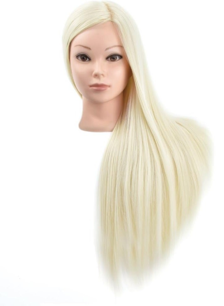 إستيل رأس عارضة أزياء، شعر طويل 26 بوصة لتصفيف الشعر، عارضات أزياء للتدريب على تصفيف الشعر مع مشبك طاولة مجاني - Image 1