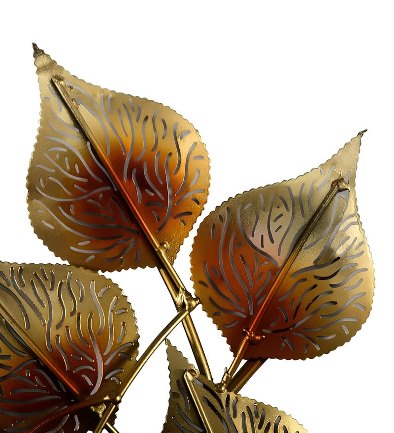 ARThouse Art House Handicraft Big Metal Iron Tree Wall Hanging Decor With Led Light Gold For Home Living Room 90 Cm  - Image 4