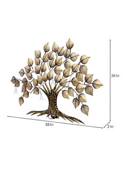 ARThouse Art House Handicraft Big Metal Iron Tree Wall Hanging Decor With Led Light Gold For Home Living Room 90 Cm  - Image 5