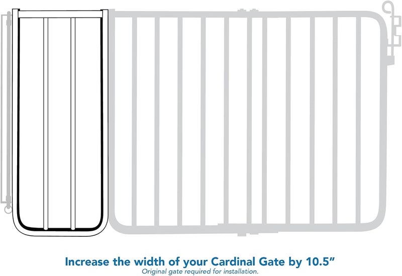 Cardinal Gates ملحق بوابة الأطفال Cardinal Gates BX1 يناسب بوابات الأمان Cardinal Gates ملحق بوابة الكلاب بعرض 105 بوصة بني - Image 4