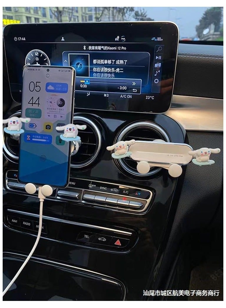 General Anime Cinnamoroll Cute Car Phone Holder Universal Vent Car Phone Holder Mount Hands Free Easy Clamp Holder Fits All Smartphones  - Image 5