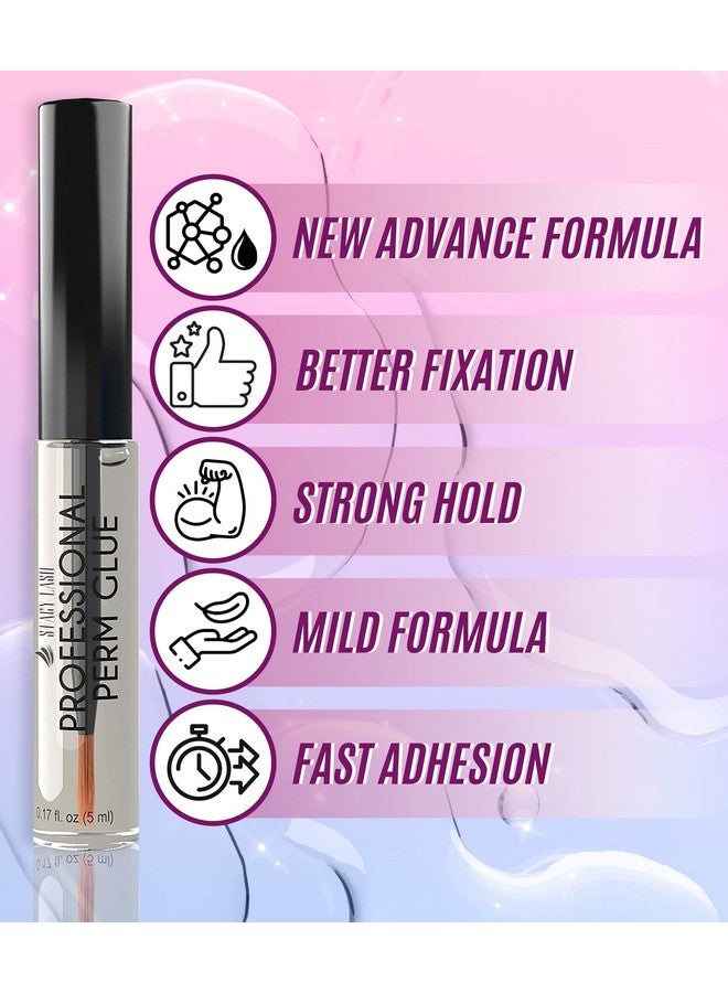 Stacy Lash غراء بيرم احترافي / 0.17 أونصة سائلة / 5 مل / لاصق رموش شفاف / غراء رفع الرموش القابل للذوبان في الماء / لوازم للاستخدام المهني والمنزلي  - Image 3