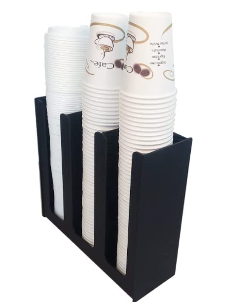 HAITIAN Paper Cup Holder 4mm Thickness ABS Material Color Black (3 Compartments) - Image 4