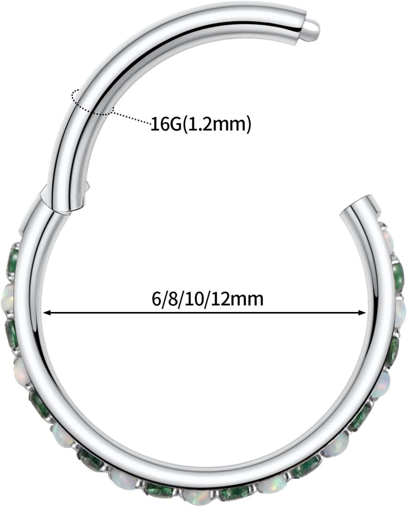 FUNLMO Store 20G 18G 16G 12G Nose Ring Hoop Conch Rook Daith Helix Tragus Piercing Jewelry 316L Surgical Steel Cartilage Earring Conch Hoop Earring Septum Jewelry Belly Lip Ring 5mm to 14mm - Image 3