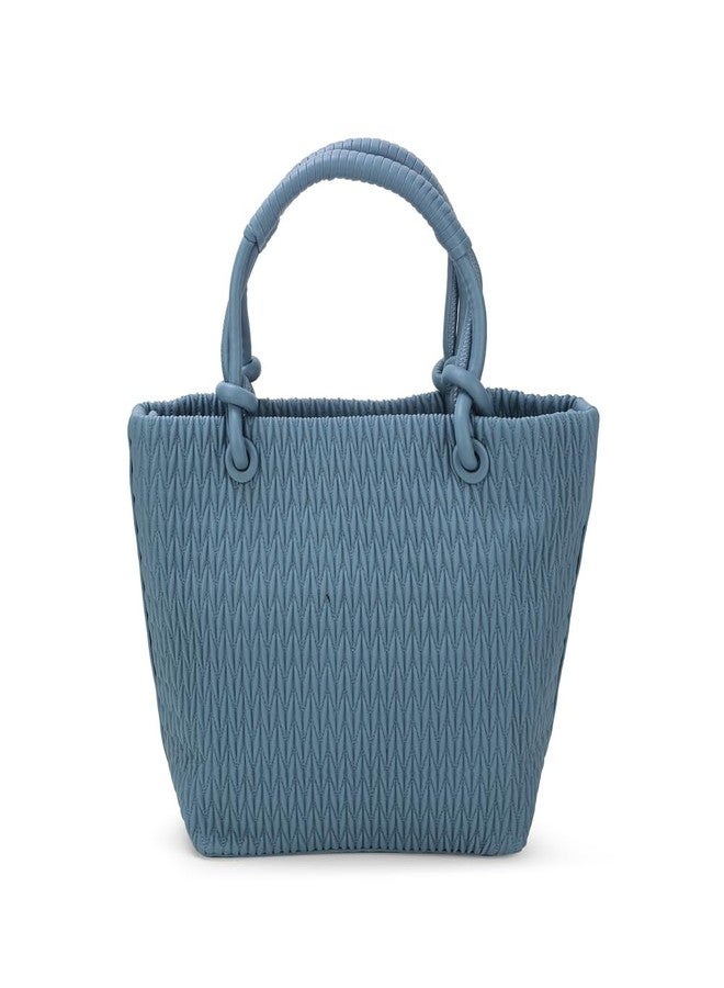 Mochi Stylish Faux Blue Sling with Applique branding and Zipped Closure, Premium Branded lining, Perfect for Casual Use(66-503) - Image 5