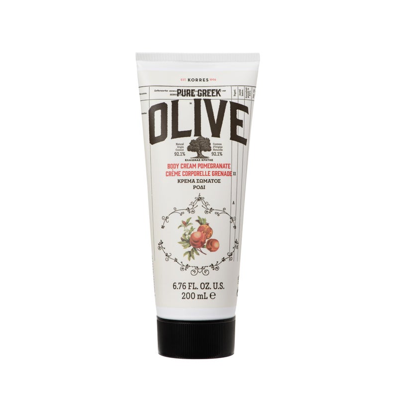 KORRES Olive Pomegranate Moisturising Body Milk for Women and Men Quick Absorbing with Extra Virgin Olive Oil Dermatologically Tested Vegan 200 ml - Image 2