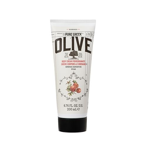 KORRES Olive Pomegranate Moisturising Body Milk for Women and Men Quick Absorbing with Extra Virgin Olive Oil Dermatologically Tested Vegan 200 ml - Image 1