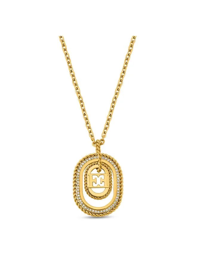 إسكادا Grace Gold Plated 316L Stainless Steel Pendant Necklace for Women, 700mm