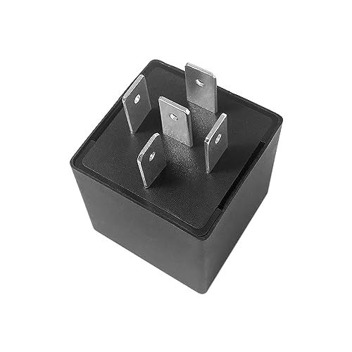 AMFRNE EP27 LED Flasher Relay 5 Pin Fit for 1994-2004 Ford Mustang V6, GT, Bullitt, Mach1 | 2005-2007 Ford Five Hundred | LED Electronic Turn Signal & Hazard Warn Realy, Stop Hyper Flash, EP27 Flasher Relay - Image 1