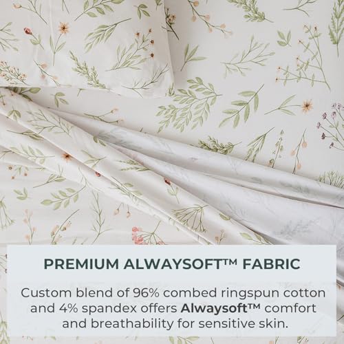 Pobibaby Premium Twin Full Sheets Sets Kids Double Bed Sheets in Cotton Blend | Ultra-Soft Woodland Camping Print with Fitted Sheet, Flat Sheet & Pillowcases (Twin Zephyr Minnie) - Image 2