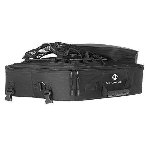 M-Wave Bicycle Cycling Triple Pannier Bag, Black - Image 3