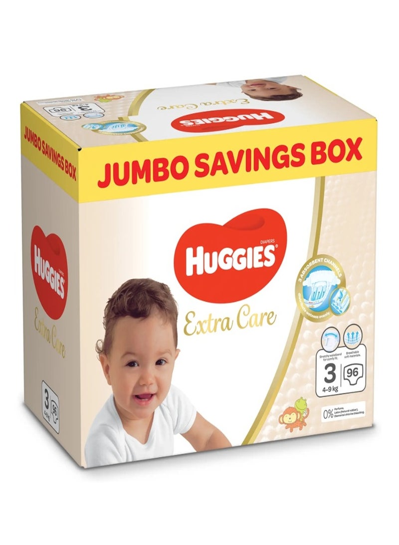 هجيز حفائض عناية فائقة مقاس 3 صندوق جامبو 96حفاضة - Image 1