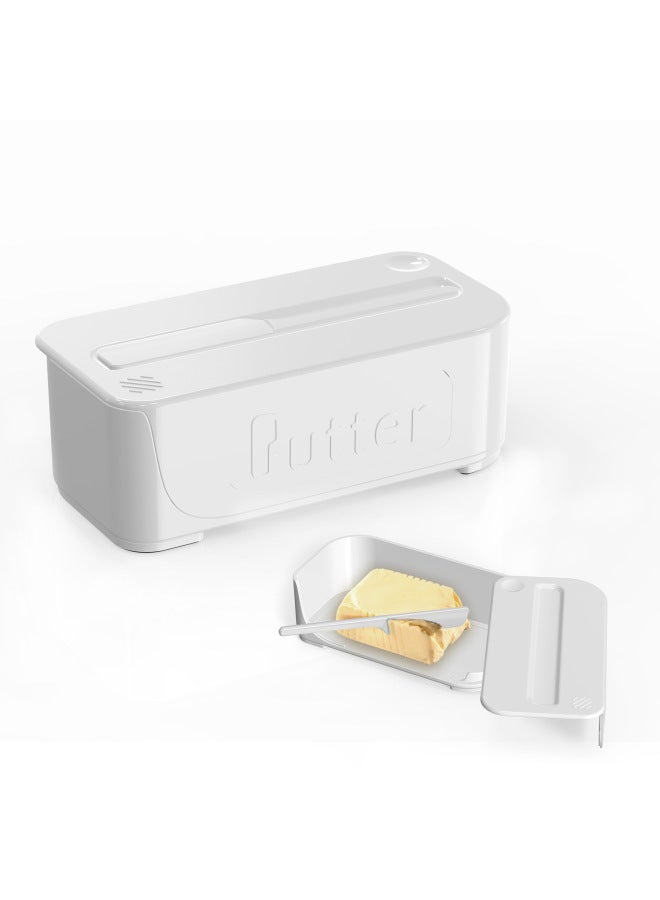 Creative Western-style Plastic Butter Dish Household Snack Cake With Lid Sealed Box Rectangular Butter Preservation Box
