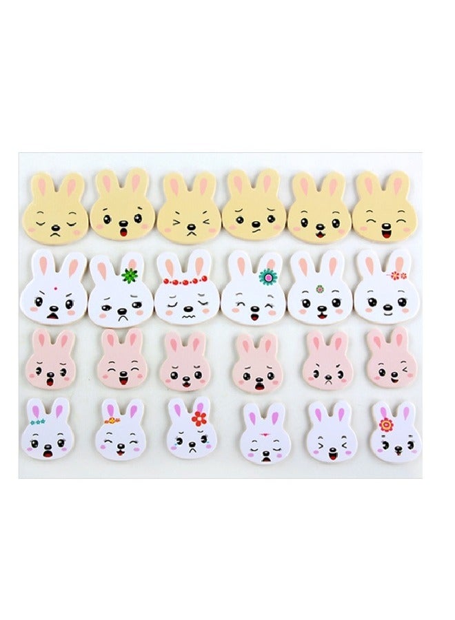 Four Rabbits Change Clothes Dress Up Wooden Puzzle Children's Educational Early Education Toy - Image 5