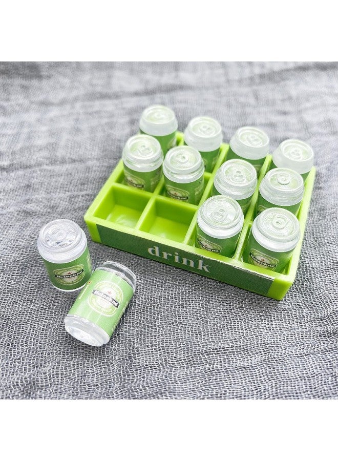 Simulation Doll House Miniature Mini Drink Model Children's Food Play DIY Refrigerator Sticker Material Soda Ornaments-Color:Small Heineken Cans Set  - Image 1
