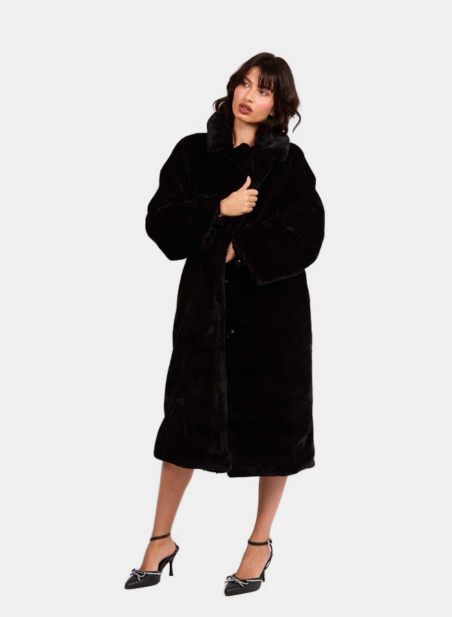 Dare Women Regular Fit Coat - Black 
