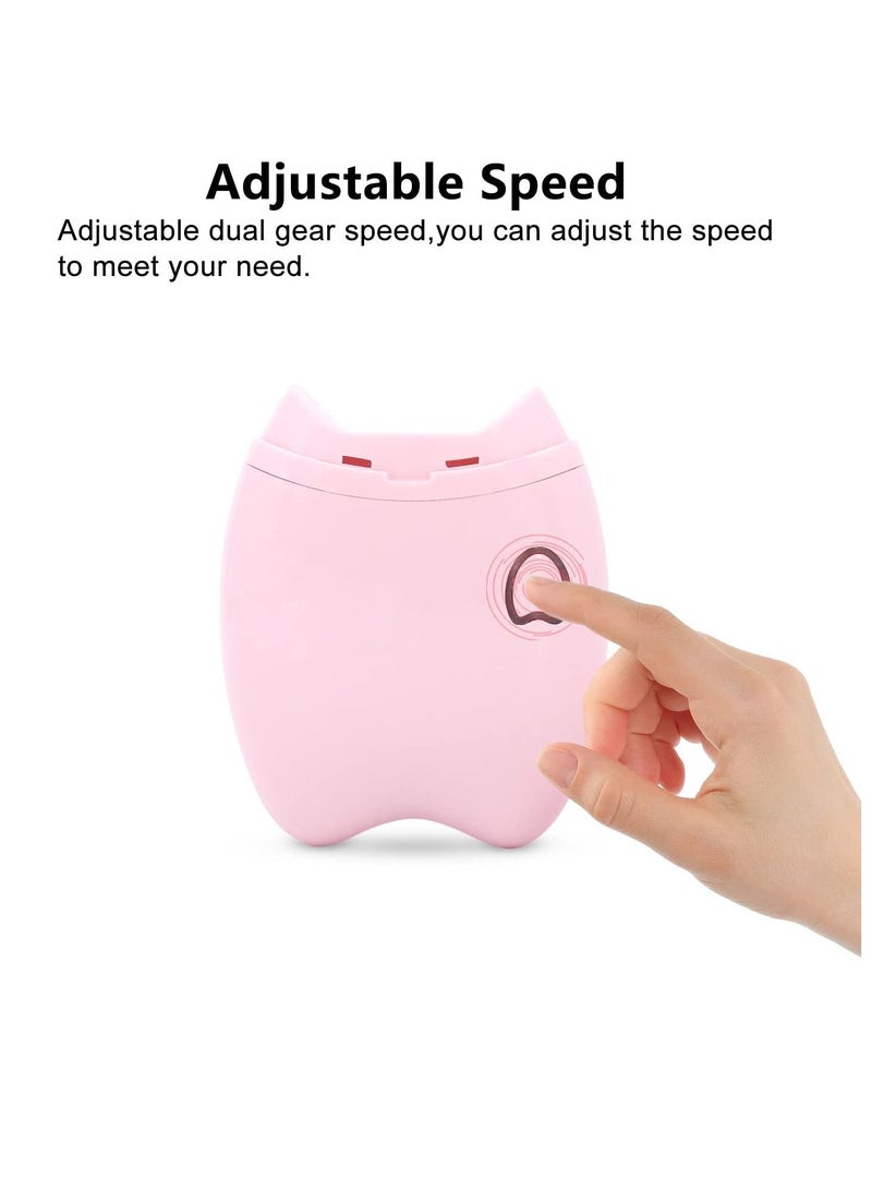 Excefore Electric Safe Nail Trimmer, Automatic Nail Clipper, USB Rechargeable Fingernail Trimmer, Low Noise Portable Nail Cutter File for Baby, for Baby, Kids, Seniors and Adult (Pink) - Image 3