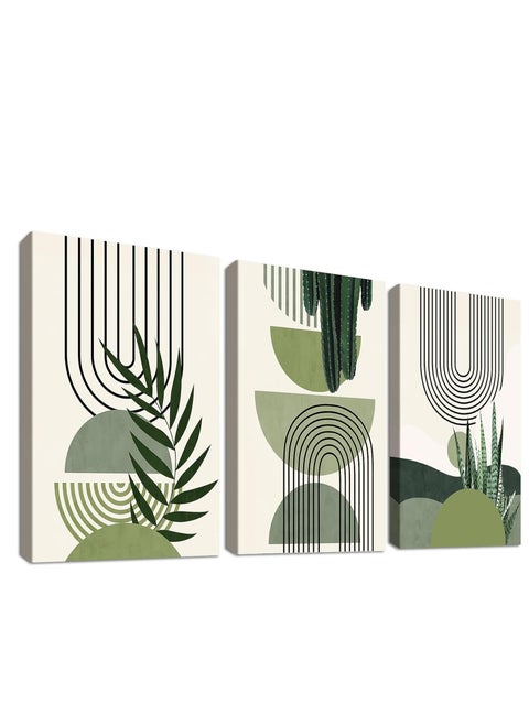 Artistic Tableau Modern 3 Pieces 42x90cm 30mm Raised - High-Quality Digital Printing - UV Coating for Color Protection - Easy Installation with Self-Adhesive - Elegant Home, Office, and Gift Decor