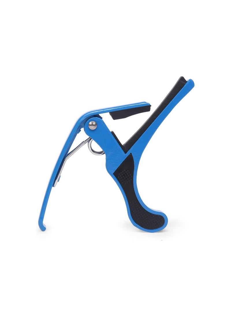 Megarya - JUAREZ JRZ250 One Handed Trigger Guitar Metal Capo Quick Change For Ukulele, Electric And Acoustic Guitars, Blue - Image 1