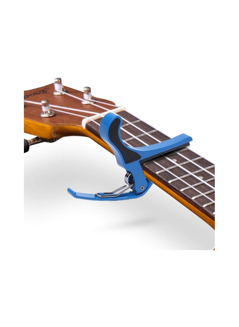 Megarya - JUAREZ JRZ250 One Handed Trigger Guitar Metal Capo Quick Change For Ukulele, Electric And Acoustic Guitars, Blue - Image 1