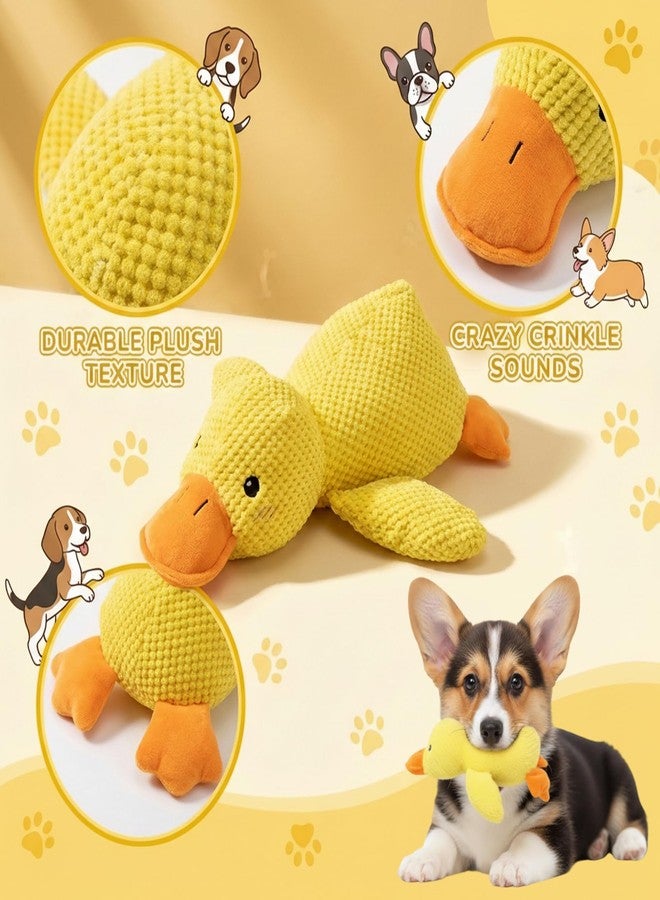 MIRJXB Duck Dog Toy, Chew Toys for Dogs, Interactive Squeaky Dog Plushs for Teething Puppies and Anxious Dogs, Durable Pet Supplies for Playtime and Training, One Piece Medium Size - Image 3