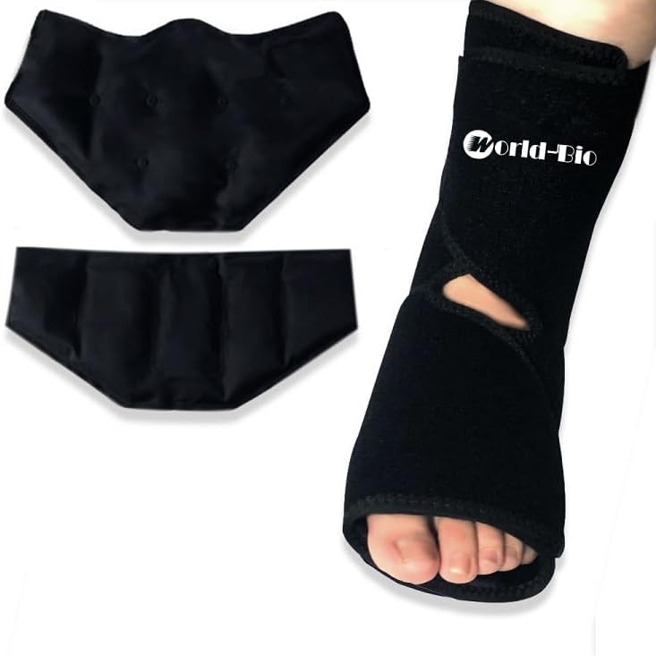 WORLD-BIO Top Sales Reusable Gel Ice Pack & Wrap Hot & Cold Gel Ice Pack for Ankle - Image 1