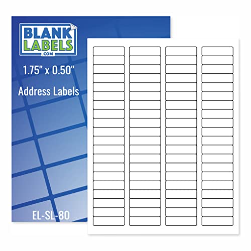 Blank Labels Return Address Labels from Blank Labels - 1.75” x .50” - 80 Labels Per Sheet - Permanent White Matte - Inkjet and Laser Guaranteed - Easy to Peel - Made in USA - 50 Sheets - 4000 Labels - Image 3