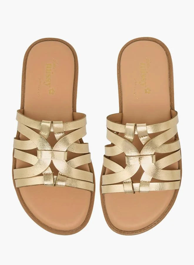 ليتل ميسي Girls Strappy Slip-On Sandals