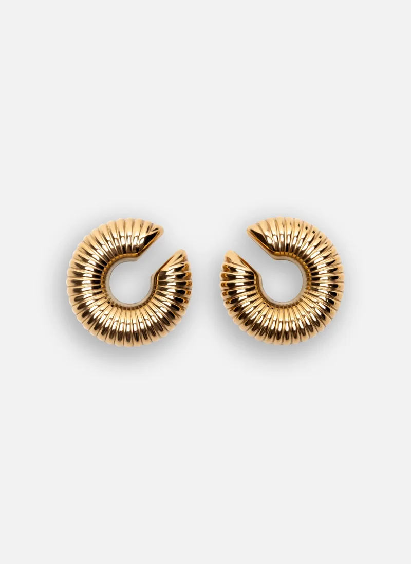 Lichi  Golden cuff in textured metal for Women | Best Price UAE