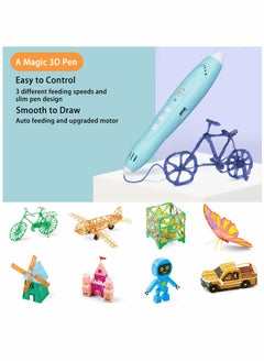 SYOSI 3D Pen for Kids Aged 4+, 3D Printing Pen for 3D Thinking Training, Wireless 3D Pen with 2 Feeding Speeds, Built-in Rechargeable Battery, 1.75cm PCL Filament is Included  - Image 3