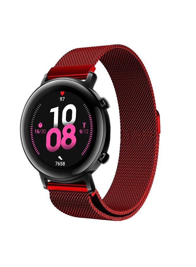 إسكدنيا Milanese Mesh Replacement Band Huawei GT2 Red