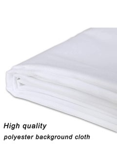 Generic Collapsible Backdrop Photo Booth Background Polyester Cotton Backdrop for YouTube Video Recording Photography Video Television Screen Birthday Wedding Party (10x6.6ft White)  - Image 4