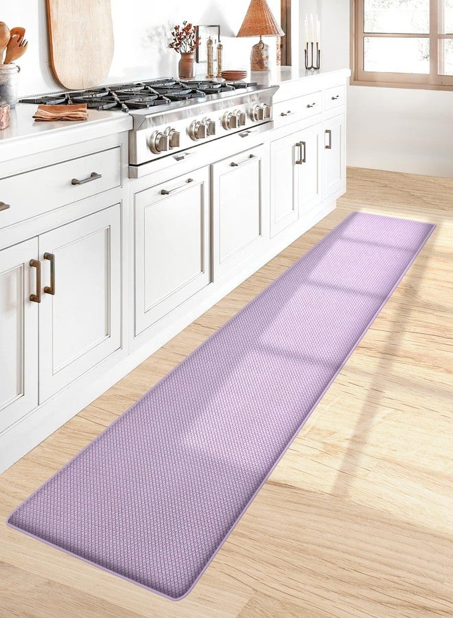 AUTODECO Kitchen Mats and Rugs - Kitchen Floor Mat Cushioned Anti Fatigue Non Slip Waterproof Runner Rug Ergonomic Comfort Standing Foam Mats for Home Office Sink Laundry 17"x95", Lightpurple - Image 1