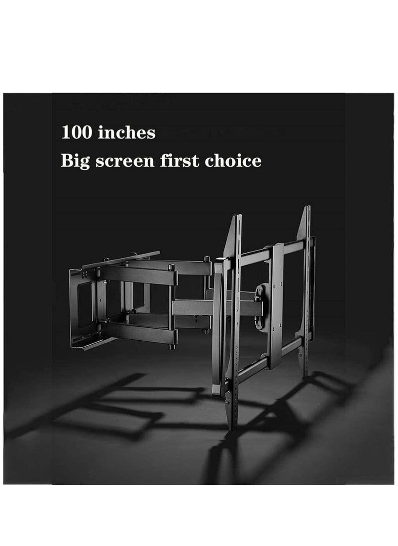 Gravity TV Wall Mount Bracket – Articulating Arms for 75"-98" TVs, VESA Up to 800x600mm, Max Load 176lbs, Center Design - Image 4