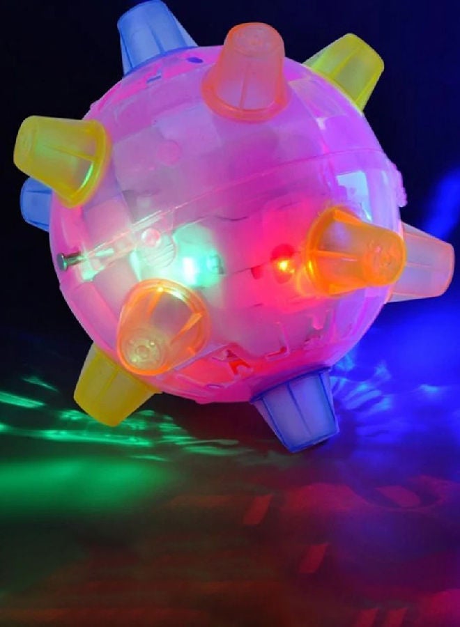 NIBEMINENT Dog Jump Action Ball Fun Pink/Yellow/Blue 13x13x13cm - Image 1