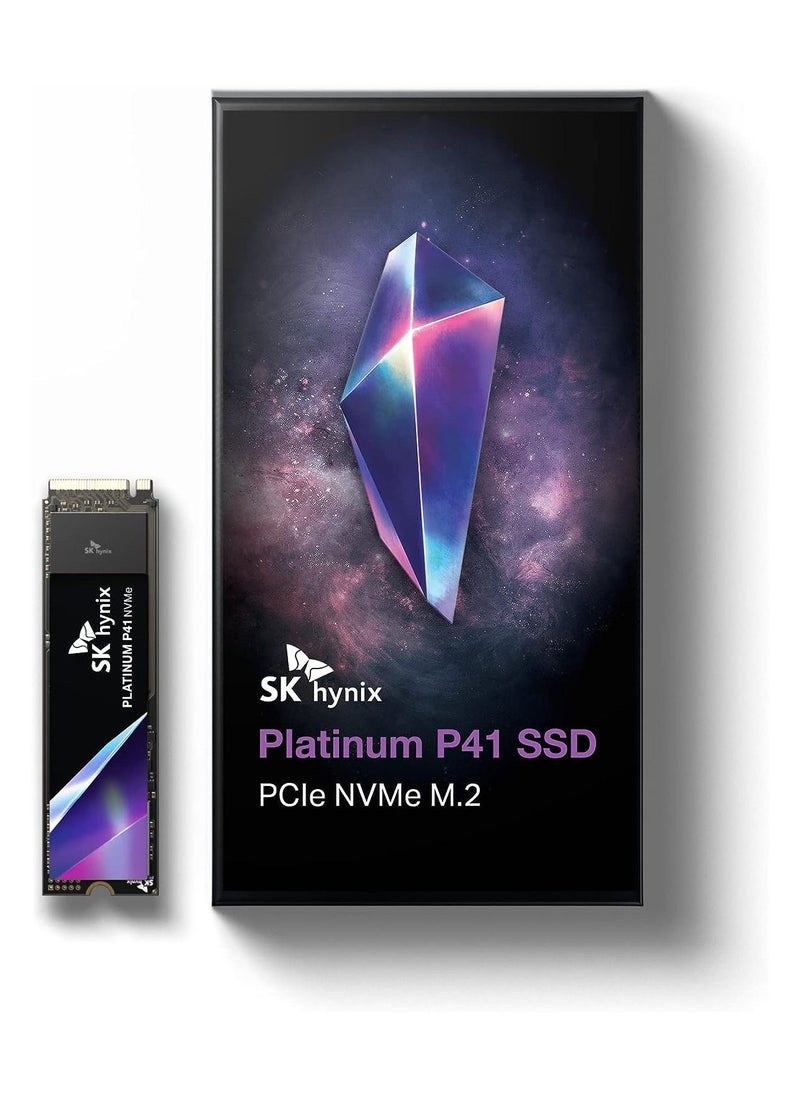 SK hynix Platinum P41 2TB PCIe NVMe Gen4 M.2 2280 Internal Gaming SSD, Up to 7,000MB/S, Compact M.2 SSD Form Factor SSD - Internal Solid State Drive with 176-Layer NAND Flash