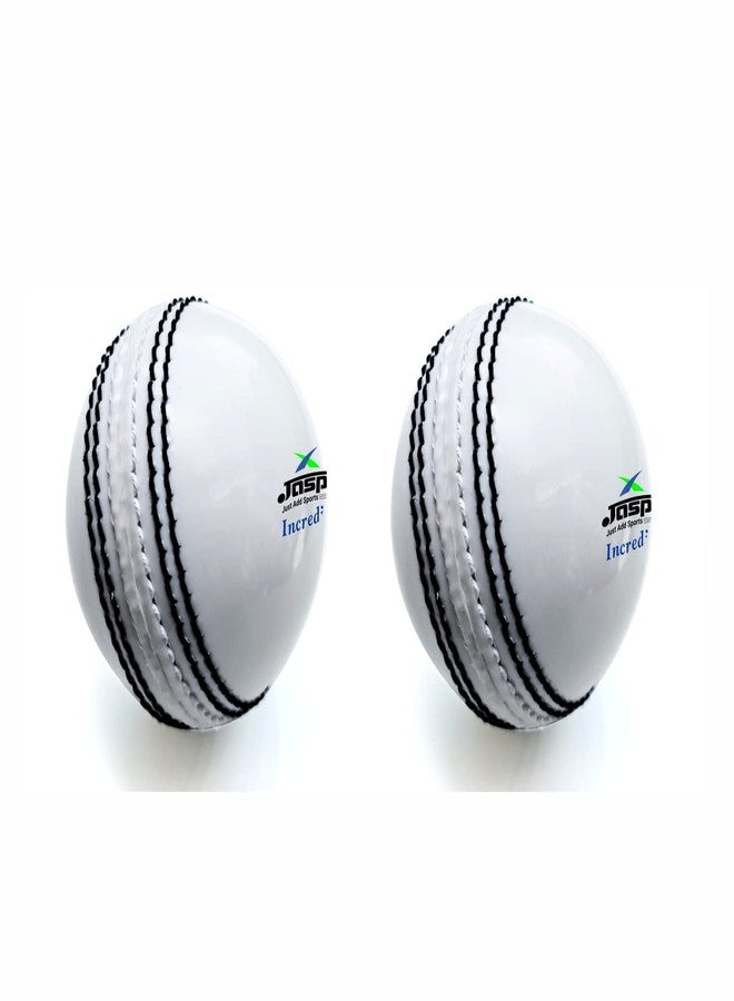 jaspo IncrediBall Soft T20 Cricket Training Balls - Pack of 2 Indoor/Outdoor Play and Cricket Practice (229 cm Circumference), PVC Material, Colour-White - Image 1