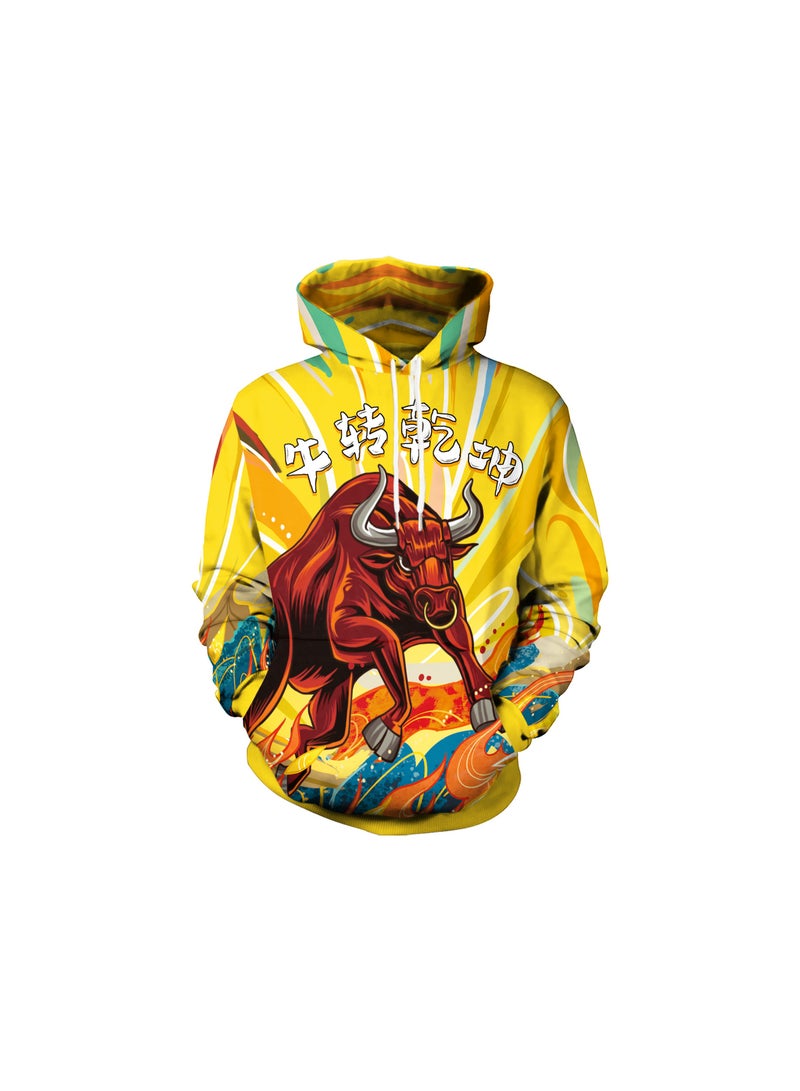 Loquat Squality 3D Printing Long Sleeved Hoodie Men/Women Multicolour - Image 1