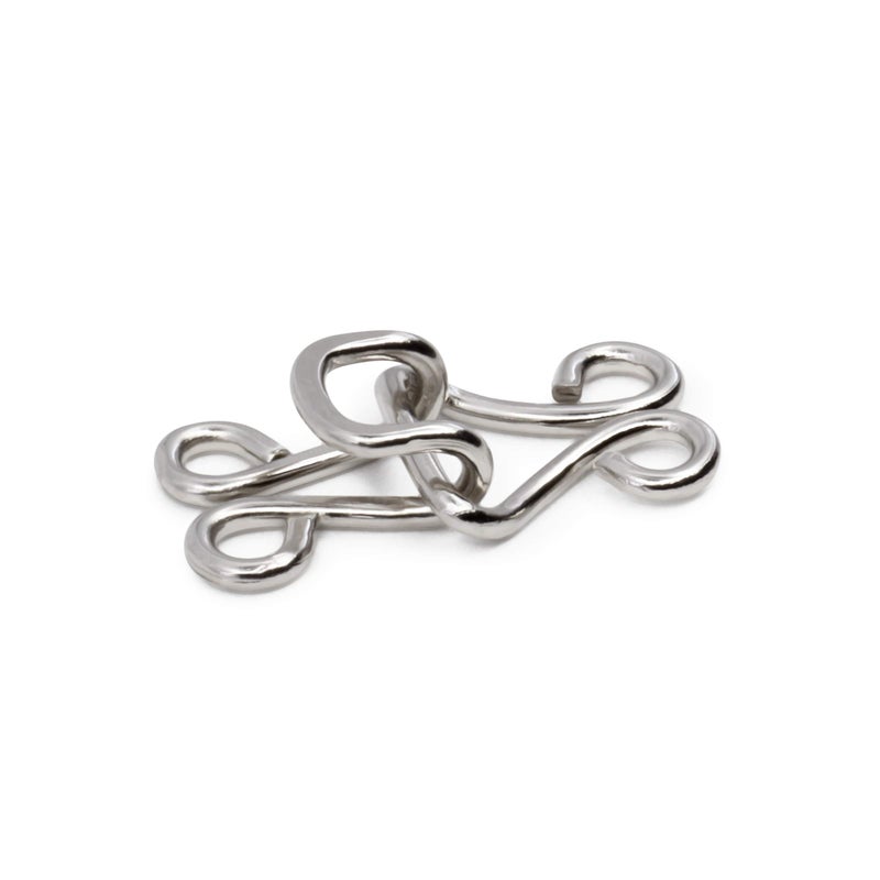 Dritz 97-65 Coat Hook & Eye Closures, Nickel-Plated Brass 4-Count - Image 2
