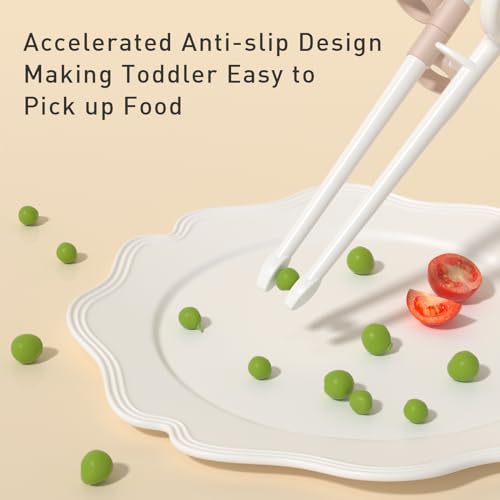 Goryeobaby Goryeo Baby Toddler Utensils Stainless Steel Kids Silverware Set with Kids Training Chopsticks and Baby Spoon and Fork for Self Feeding Learning with Case - Image 5