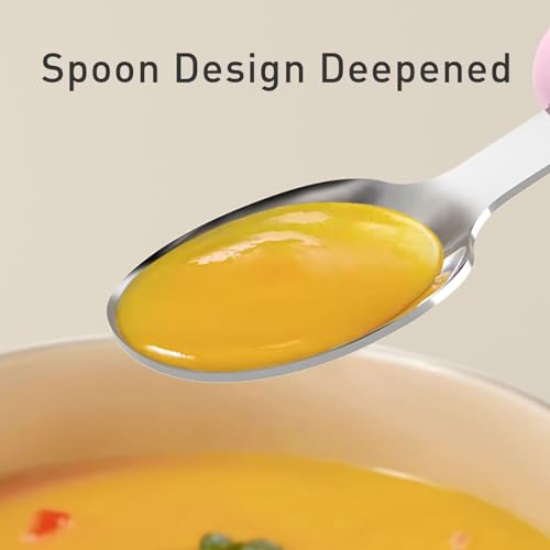 Goryeobaby Goryeo Baby Toddler Utensils Stainless Steel Kids Silverware Set with Kids Training Chopsticks and Baby Spoon and Fork for Self Feeding Learning with Case - Image 3