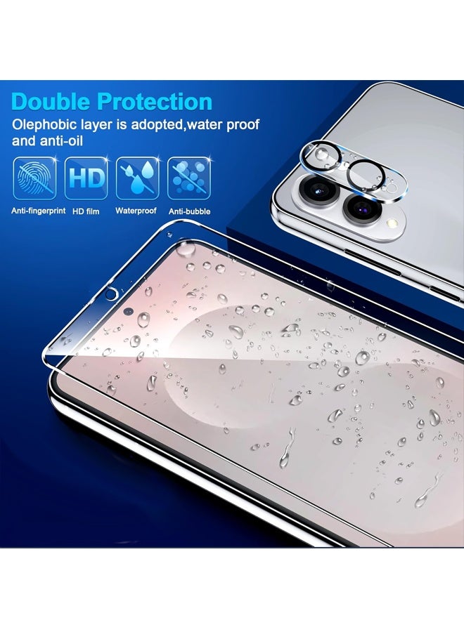 X-level for Samsung Galaxy S25 Edge Protector 4-in-1, 2 Pieces HD Tempered Glass Screen Protector, Back film & Camera Protector, Rugged Shockproof, Oil-Resistant, Anti-Scratch & Anti-Fingerprint Design (Hight Clear ) - Image 4
