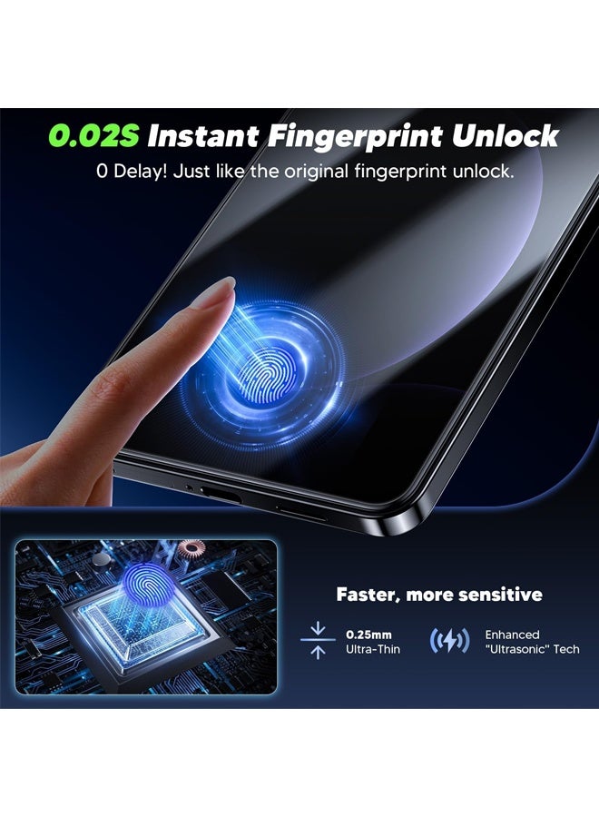 X-level for Samsung Galaxy S25 Edge Protector 4-in-1, 2 Pieces HD Tempered Glass Screen Protector, Back film & Camera Protector, Rugged Shockproof, Oil-Resistant, Anti-Scratch & Anti-Fingerprint Design (Hight Clear ) - Image 3