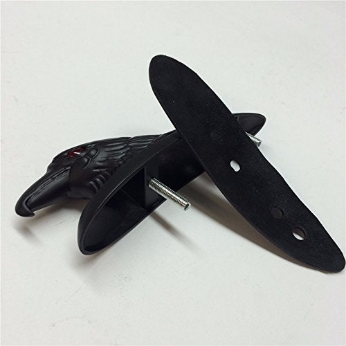 XKMT-Aftermarket front fender eagle head with red eyes aluminum Black 65mm Ornament See description Compatible With detail [B013JOY0OU] - Image 4