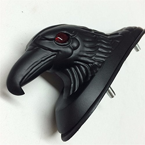 XKMT-Aftermarket front fender eagle head with red eyes aluminum Black 65mm Ornament See description Compatible With detail [B013JOY0OU] - Image 2