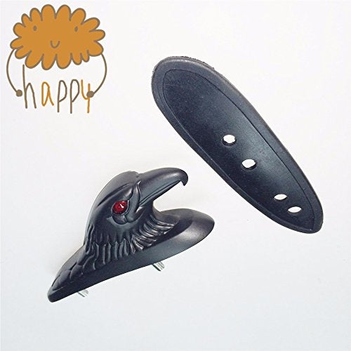 XKMT-Aftermarket front fender eagle head with red eyes aluminum Black 65mm Ornament See description Compatible With detail [B013JOY0OU] - Image 3