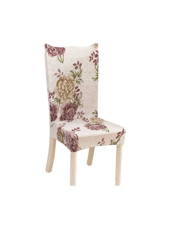 fashionhome Floral Design Dining Room Wedding Banquet Large Elastic Chair Slipcover High Back Stretchable Chair Cover  - Image 2